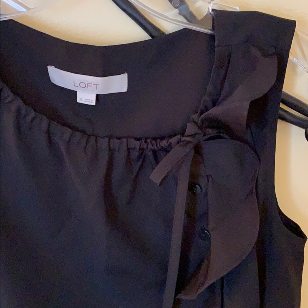 Loft black sleeveless blouse
